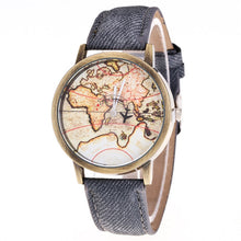 Load image into Gallery viewer, horloge Wrist Watch montre homme Women Men Clock  Leather Quartz Airplane World Map Watches jun20
