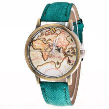 Load image into Gallery viewer, horloge Wrist Watch montre homme Women Men Clock  Leather Quartz Airplane World Map Watches jun20
