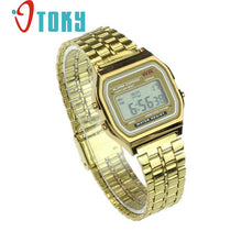Load image into Gallery viewer, Hot hothot Womens Men Watch Stainless Steel Digital Alarm Stopwatch Classic Silver Gold WristWatch Men nv7 Dropshipping LI
