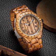 Load image into Gallery viewer, 2018 New Natural Black Sandal Wood Analog Watch UWOOD Japan MIYOTA Quartz Movement Wooden Watches Dress Wristwatch For Unisex