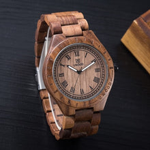Load image into Gallery viewer, 2018 New Natural Black Sandal Wood Analog Watch UWOOD Japan MIYOTA Quartz Movement Wooden Watches Dress Wristwatch For Unisex