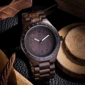 2018 New Natural Black Sandal Wood Analog Watch UWOOD Japan MIYOTA Quartz Movement Wooden Watches Dress Wristwatch For Unisex