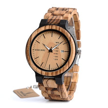 Load image into Gallery viewer, BOBO BIRD LO26-1-2 Men Wristwatches Quartz Movement Complete Calendar Watch Week Display Fashion Erkek Kol Saati

