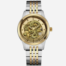 Load image into Gallery viewer, Skeleton Gold Mechanical Watch Men Automatic 3D Carved Dragon Steel Mechanical Wrist Watch China Luxury Top Brand Self Wind 2018
