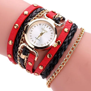 Quartz Wristwatches  Relogio Feminino   Fashion Luxury  Alloy Watch  High Quality Leather Bracelet   Watches Women 17DEC26