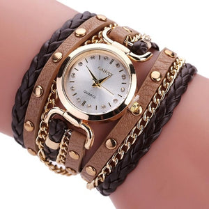 Quartz Wristwatches  Relogio Feminino   Fashion Luxury  Alloy Watch  High Quality Leather Bracelet   Watches Women 17DEC26