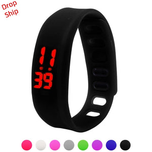 Stylish wholesale Men Women Relogio Rubber LED Watch Date Sports Bracelet Digital Wrist Watch DROP SHIPPING J17W30 HY