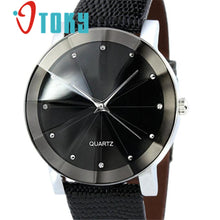 Load image into Gallery viewer, Men Watch Willby Men's Fashion Black Leather Rhinestone Sports Quartz Wrist Watch 170328 Drop Shipping
