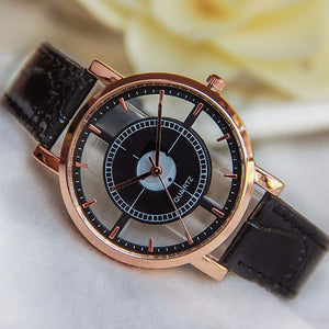 Quartz Wristwatches  Reloj Simple   Leather  Buckle   Hours Watch Luxury Business  Casual  Watch Men 18MAR7