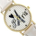 Load image into Gallery viewer, Watch OTOKY Willby Cute Striped Paris Eiffel Tower Watch Women Girl PU Leather Quartz Analog Wrist Watches 161213 Drop Shipping
