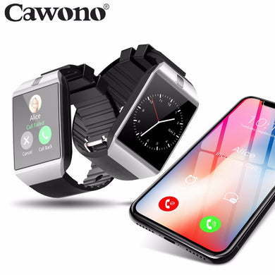 Cawono Bluetooth Relogio Smart Watch DZ09 Smartwatch Anti-lost SIM TF Card Wearable Devices with Camera for Apple Android VS Y1
