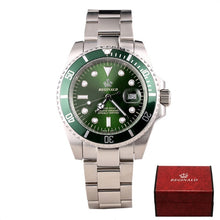 Load image into Gallery viewer, REGINALD Watch Men GMT Rotatable Bezel Sapphire Glass Stainless steel Quartz Watches relogio masculino
