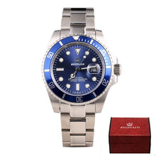 Load image into Gallery viewer, REGINALD Watch Men GMT Rotatable Bezel Sapphire Glass Stainless steel Quartz Watches relogio masculino
