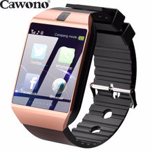 Load image into Gallery viewer, Cawono Gold DZ09 Bluetooth Smart Watch with Camera Phone Call GSM SIM Smartwatch for iPhone Xiaomi Samsung HUAWEI Smartphones