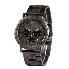 Load image into Gallery viewer, BOBO BIRD Wood Watches Men Stopwatch relojes hombre Show Date Wooden Wristwatch Male Timepieces In Gift Box
