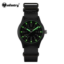 Load image into Gallery viewer, INFANTRY Military Watch Men Glow in Dark Mens Watches Top Brand Luxury Wristwatch Army Sport Nylon nato Strap relogio masculino
