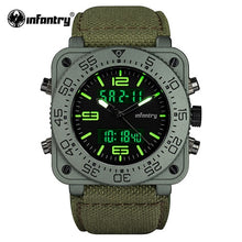 Load image into Gallery viewer, INFANTRY Military Watch Men Square Digital LED Wristwatch Mens Watches Top Brand Tactical Army Sport Nylon relogio masculino