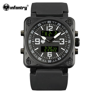 INFANTRY Mens Watches Top Brand 2018 Military Watch Men Digital Watches for Men Square Black Tactical Sport Relogio Masculino