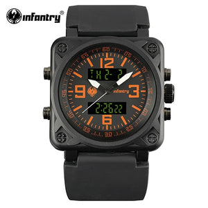 INFANTRY Mens Watches Top Brand 2018 Military Watch Men Digital Watches for Men Square Black Tactical Sport Relogio Masculino