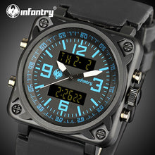 Load image into Gallery viewer, INFANTRY Mens Watches Top Brand Luxury Military Watch Men Aviator Analog Digital Watches for Men Army Square Relogio Masculino

