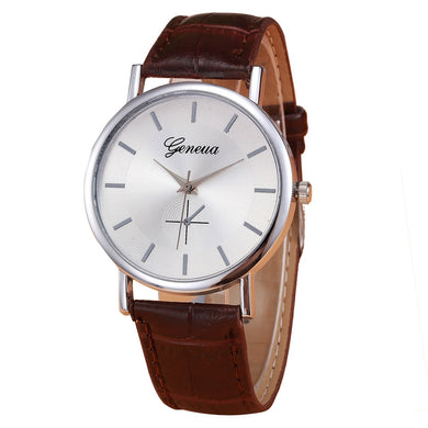 GEMIXI Fashion Watches women luxury brand  wristwatches fashionable Retro Design Leather Band Analog Alloy Quartz Wrist Watch