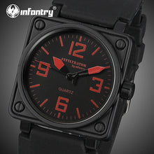 Load image into Gallery viewer, INFANTRY Mens Watches Top Brand Luxury Military Watch Men Square Tactical Army Black Silicone Watches for Men Relogio Masculino
