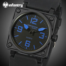 Load image into Gallery viewer, INFANTRY Mens Watches Top Brand Luxury Military Watch Men Square Tactical Army Black Silicone Watches for Men Relogio Masculino
