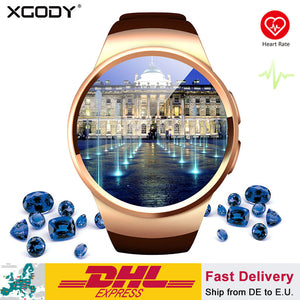 XGODY KW18 Smart Watch Connected Wristwatch For Samsung Xiaomi Android Support Heart Rate Monitor Call Messager Smartwach phone