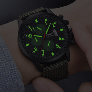 XINEW Men's Military Steel Military Date Quartz Analog Army Casual Dress Wrist Watches Dropshipping 0807