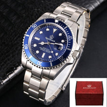 Load image into Gallery viewer, Luxury Reginald Watch Men Rotatable Bezel GMT Sapphire Glass Date Stainless Steel Women Mens Sport Quartz Watches Reloj Hombre
