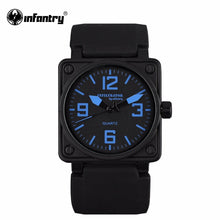 Load image into Gallery viewer, INFANTRY Military Watch Men Square Minimalist Wristwatch Mens Watches Top Brand Luxury Army Sport Silicone Relogio Masculino