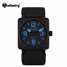Load image into Gallery viewer, INFANTRY Military Watch Men Square Minimalist Wristwatch Mens Watches Top Brand Luxury Army Sport Silicone Relogio Masculino
