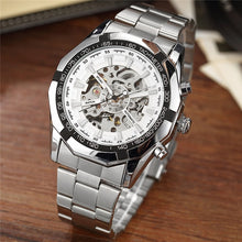 Load image into Gallery viewer, Top Luxury Golden Automatic Mechanical Watches Men Skeleton Stainless Steel Self Wind Mens Sport Wrist Watch Hand Clock relogio
