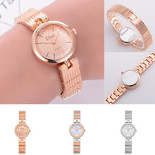 Load image into Gallery viewer, Rose Gold Plated Women's Elegant Rhinestone Bracelet Quartz Watch Fashion Ladies Dress Watches women's watches analogic Top
