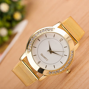 Fashion Women Watches Crystal Stainless Steel Quartz Wrist Watch Bracelet Digital Relogio Feminino Saat Montre Femme Gift 2019