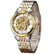 Load image into Gallery viewer, Luxury Automatic Mechanical Wrist Watch Men Chinese Dragon Design Skeleton Gold Silver Male Clock Self-winding Relogio Masculino
