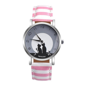 OTOKY Women Watches Cute Cat Faux Leather Strap Relojes mujeres Analog Quartz Watch relogios Wristwatches Dropshipping Feb09