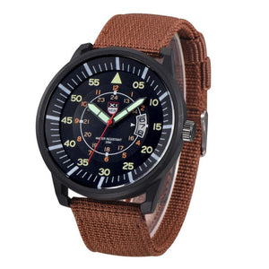 Military Mens Quartz Army Watch Black Dial Date Luxury Sport Wrist Watch 80619