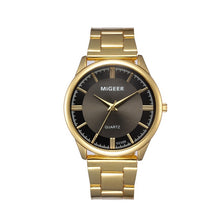 Load image into Gallery viewer, Sanwony Fashion Man Crystal Stainless Steel Analog Quartz Wrist Watch Men's Wrist Watch Relogio Masculino gold Stainless Steel
