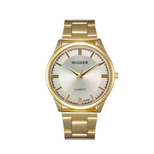 Load image into Gallery viewer, Sanwony Fashion Man Crystal Stainless Steel Analog Quartz Wrist Watch Men's Wrist Watch Relogio Masculino gold Stainless Steel
