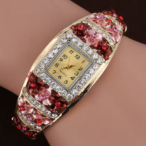 Load image into Gallery viewer, Hot Hothot Sales Elegant Bangle Watch Women Luxury Crystal Flower Bracelet Watches Luxury Quartz Watch relogio feminino at1
