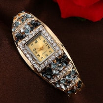 Load image into Gallery viewer, Hot Hothot Sales Elegant Bangle Watch Women Luxury Crystal Flower Bracelet Watches Luxury Quartz Watch relogio feminino at1
