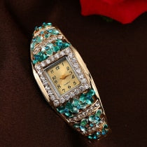 Load image into Gallery viewer, Hot Hothot Sales Elegant Bangle Watch Women Luxury Crystal Flower Bracelet Watches Luxury Quartz Watch relogio feminino at1
