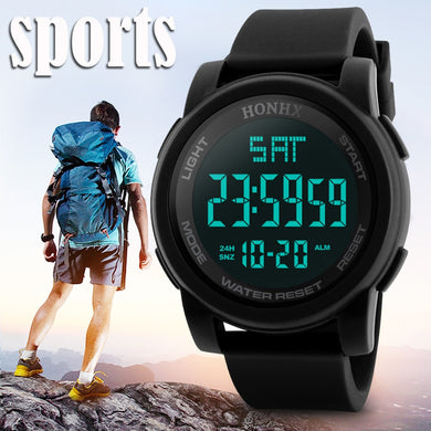 Hot Sale Luxury men Watches Fashion Waterproof Men's Boy LCD Digital Stopwatch Date Rubber Sport Wrist Watch Masculino Reloje