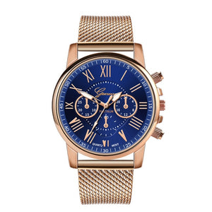 2018 New Fashion Faux Chronograph Plated Classic Geneva Quartz Ladies Watch Women Crystals Wristwatches Relogio Feminino Gift