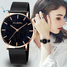 Load image into Gallery viewer, Susenstone Ladies Watch Starry Sky Diamond Dial Women Bracelet Watches Magnetic Stainless wrist watches for women Silicone
