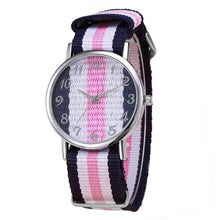 Load image into Gallery viewer, Drop Shipping Women Men Casual Canvas Bracelet Wrist Quartz Watch The British French watch is hot au151
