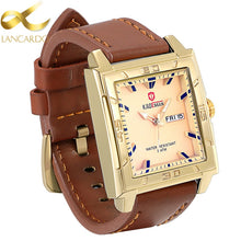 Load image into Gallery viewer, LANCARDO Men Watches 2018 Top Selling Fashion Male Clock Gold Square Quartz Watch Men Business Wristwatch Saat Erkekler Relogio
