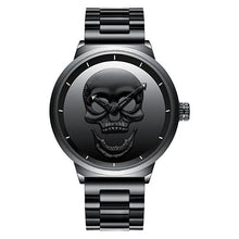 Load image into Gallery viewer, Skull Mens Quartz Watch Unique Fashion 3D Waterproof Luxury Men Steampunk Watches Stainless Steel Sports Clock Relogio Masculino
