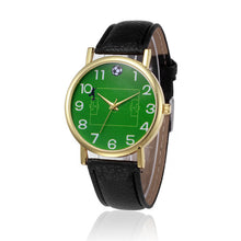 Load image into Gallery viewer, Drop Shipping Women Men Watches Soccer Ball Print Leather Wrist Watch Casual Gift 170627

